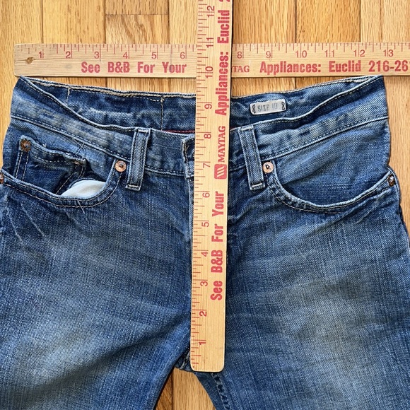 POLO Ralph Lauren designer-distressed blue jeans boys straight leg slim size 10 - Picture 4 of 16